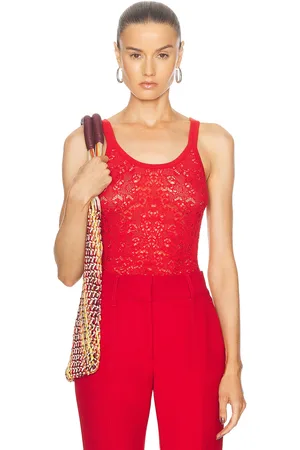 GABRIELA HEARST Pontus Tank Top in Red