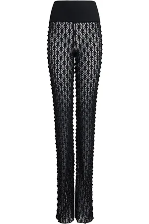 Alaïa Lace Flare Pant in Black