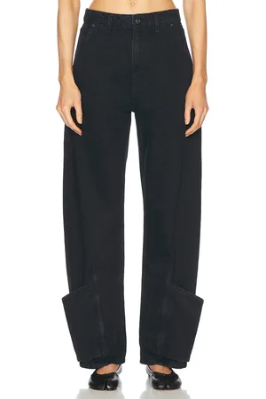 Frame Tab Trouser in Black