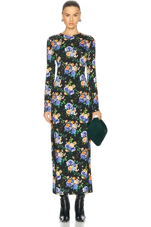 Paco rabanne Long Sleeve Maxi Dress in Black