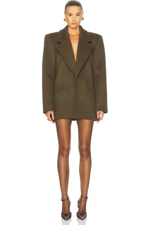 Saint Laurent Martingale Coat in Brown