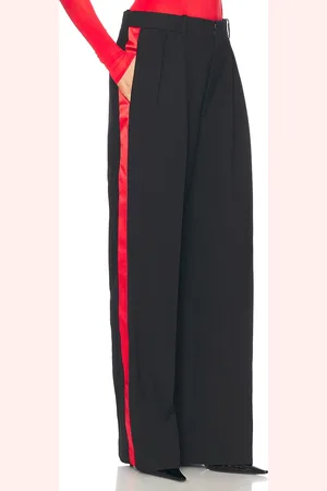 WARDROBE.NYC Low Rise Tuxedo Trouser in Black