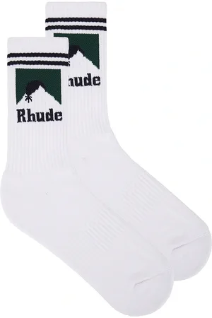 Rhude Striped Moonlight Socks in White