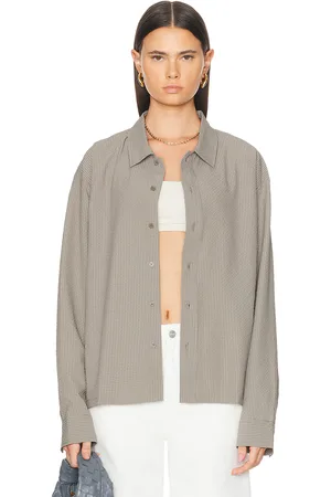 Museum of Peace and Quiet Vacation Button Up Shirt in Taupe