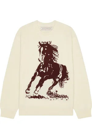 One Of These Days Running Horse Knit Sweater in Cream