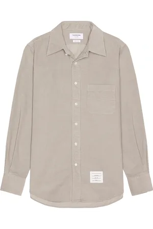 Thom Browne Straight Fit Corduroy Shirt in