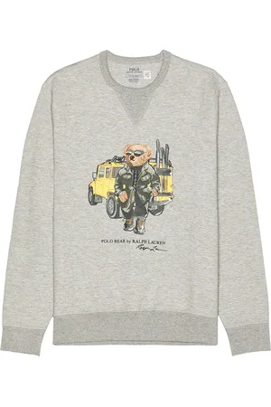 Ralph Lauren Tech Bear Crewneck Sweatshirt in Grey