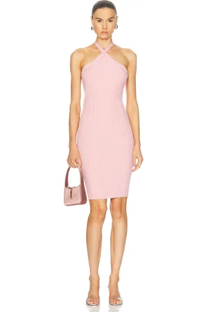 VERSACE Halterneck Mini Dress in Pink