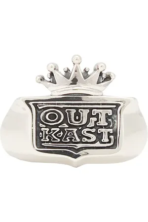 Maple X Outkast Logo Signet in Metallic Silver