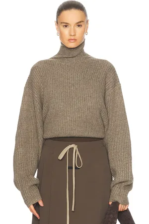 FEAR OF GOD Cropped Turtleneck Sweater in Grey