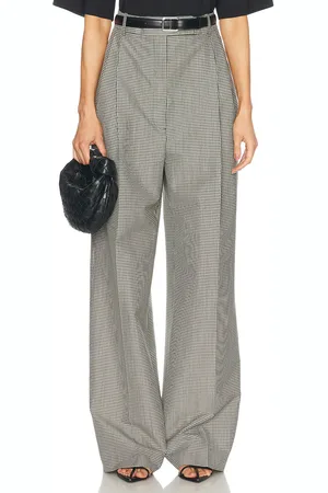 Rohe High-waist Tailored Mini Check Trouser in Black,White