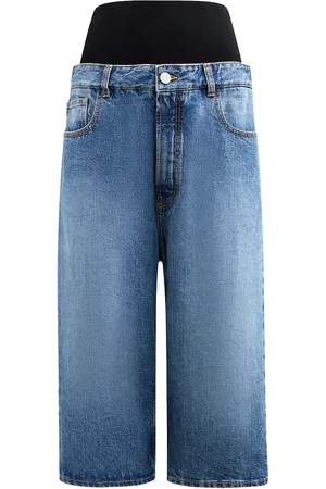 Alaïa High Waisted Bermuda Short in Blue