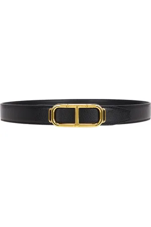 Tom Ford Shiny Printed Goat Stadium T Belt 30 Mm in