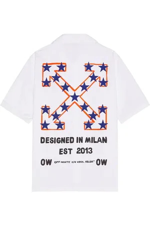 OFF-WHITE Star Arrow Poplin Bowling Shirt in