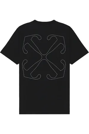 OFF-WHITE Stitch Arrow Slim Short Sleeve Tee in Black
