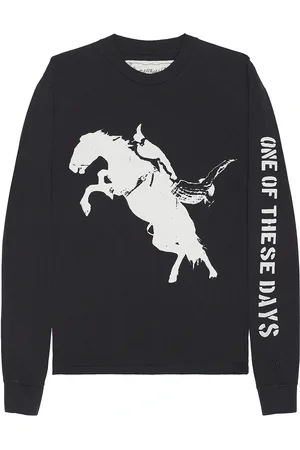 One Of These Days Fallin Rain Long Sleeve T-Shirt in Black