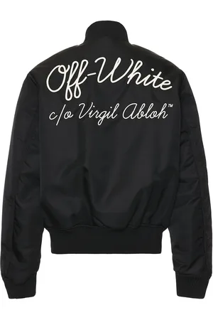 OFF-WHITE Script Bomber Jacket in Black
