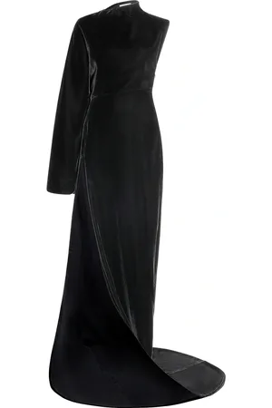Alaïa High Slit Gown in Black