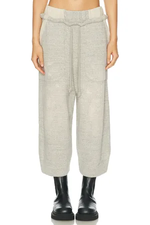 R13 Deconstructed Cropped Sweatpant in Grey