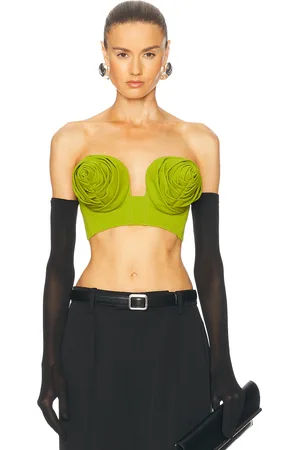 Jean Paul Gaultier Conic Cup Bra Top in Green