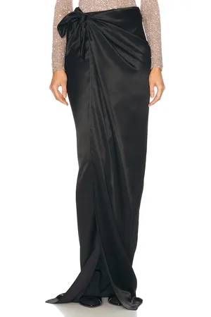 Balenciaga Satin Wrap Skirt in