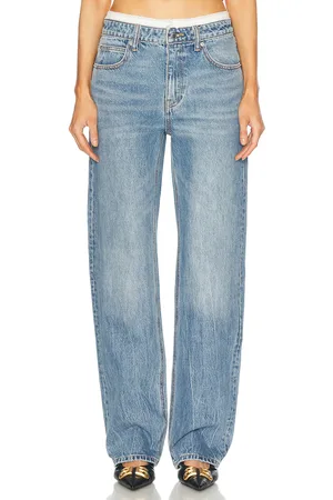 Alexander Wang Mid Rise Straight Leg in Blue