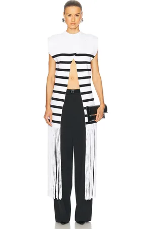 Jean Paul Gaultier Mariniere Crossed Top in White