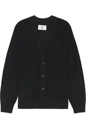 Reigning Champ Textured Boucle Turf Cardigan in Black