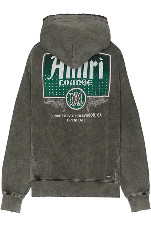 AMIRI Vintage Crystal Lounge Hoodie in Charcoal