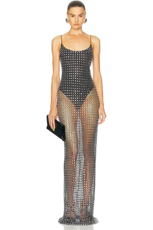 Ilkyaz Ozel Costes Gown in Metallic Silver