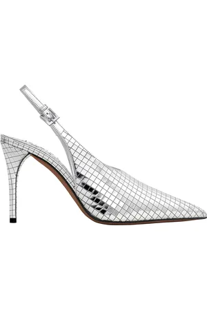Alaïa Slingback Pump in Metallic Silver