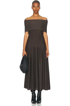 Khaite Ava Dress in Brown