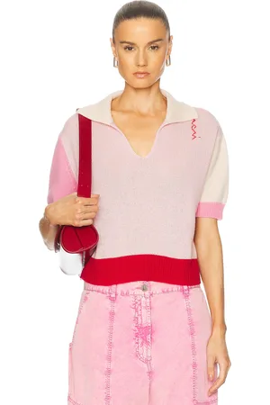 Marni Short Sleeve Sweater in Pink