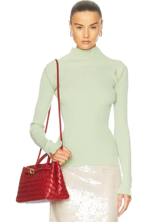 Victoria Beckham Long Sleeve Top in Green