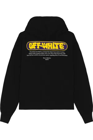 OFF-WHITE Puffy Logo Skate Hoodie in Black