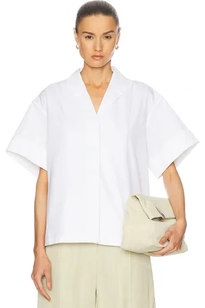 Jil Sander Cropped Cotton Poplin Shirt in White