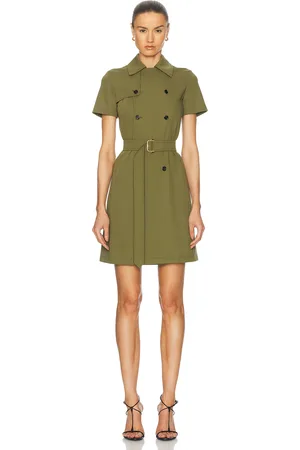 Burberry Mini Trench Dress in Green
