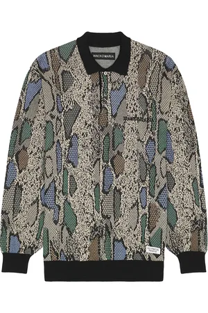 Wacko Maria Python Knit Polo Shirt in