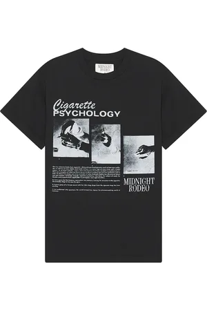 Midnight Cigarette Psychology Tee in Black