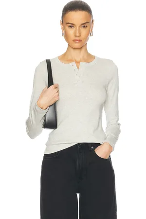 Flore Flore Jess Long Sleeve Top in Grey in Grey