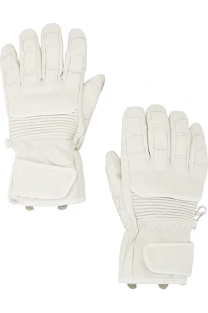 Whitespace Leather Riding Gloves in White
