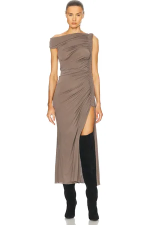 Alaïa Ruched Midi Dress in