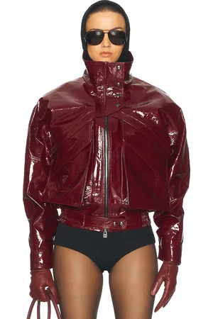 MAGDA BUTRYM Leather Jacket in Wine