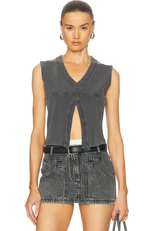 Alexander Wang V-Neck Tank Top in Black
