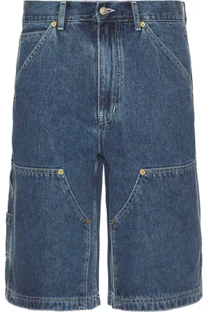 AFTER PRAY James Carpenter Denim Shorts in Blue