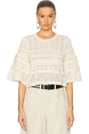 Isabel Marant Azelia Knit Top in Cream
