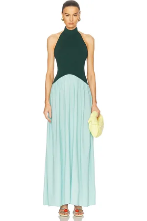 Solid The Halter Soglio Dress in Baby Blue