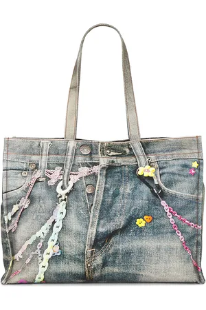 Acne Studios Denim Tote Bag in Blue