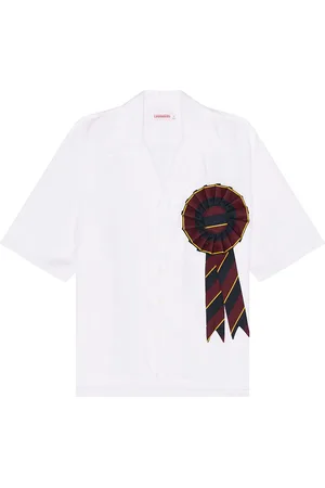 Charles Jeffrey Loverboy Hawaiian Rosette Shirt in White