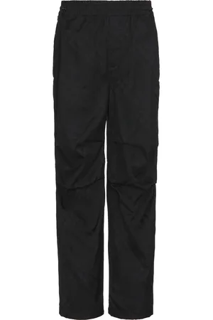 Burberry Check Nylon Cargo Trousers in Black